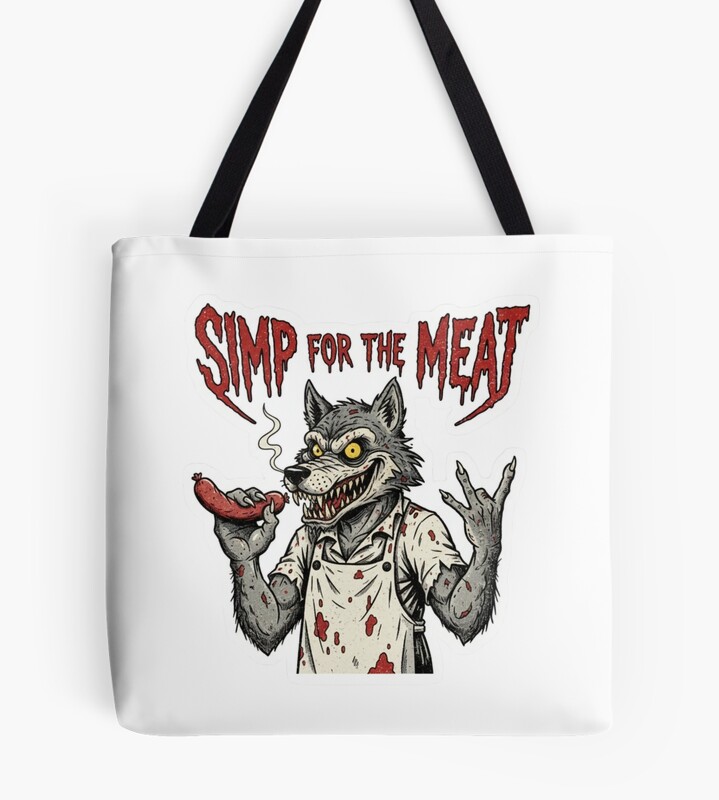 Meat Canyon Bizarre Illustration Tote Bag