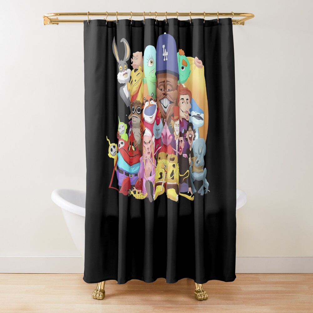 Meat Canyon Distorted Childhood Shower Curtain